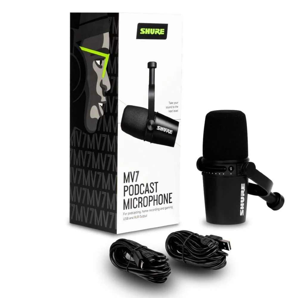 Shure MV7 XLR-USB Dynamic Podcasting Microphone - Image 5