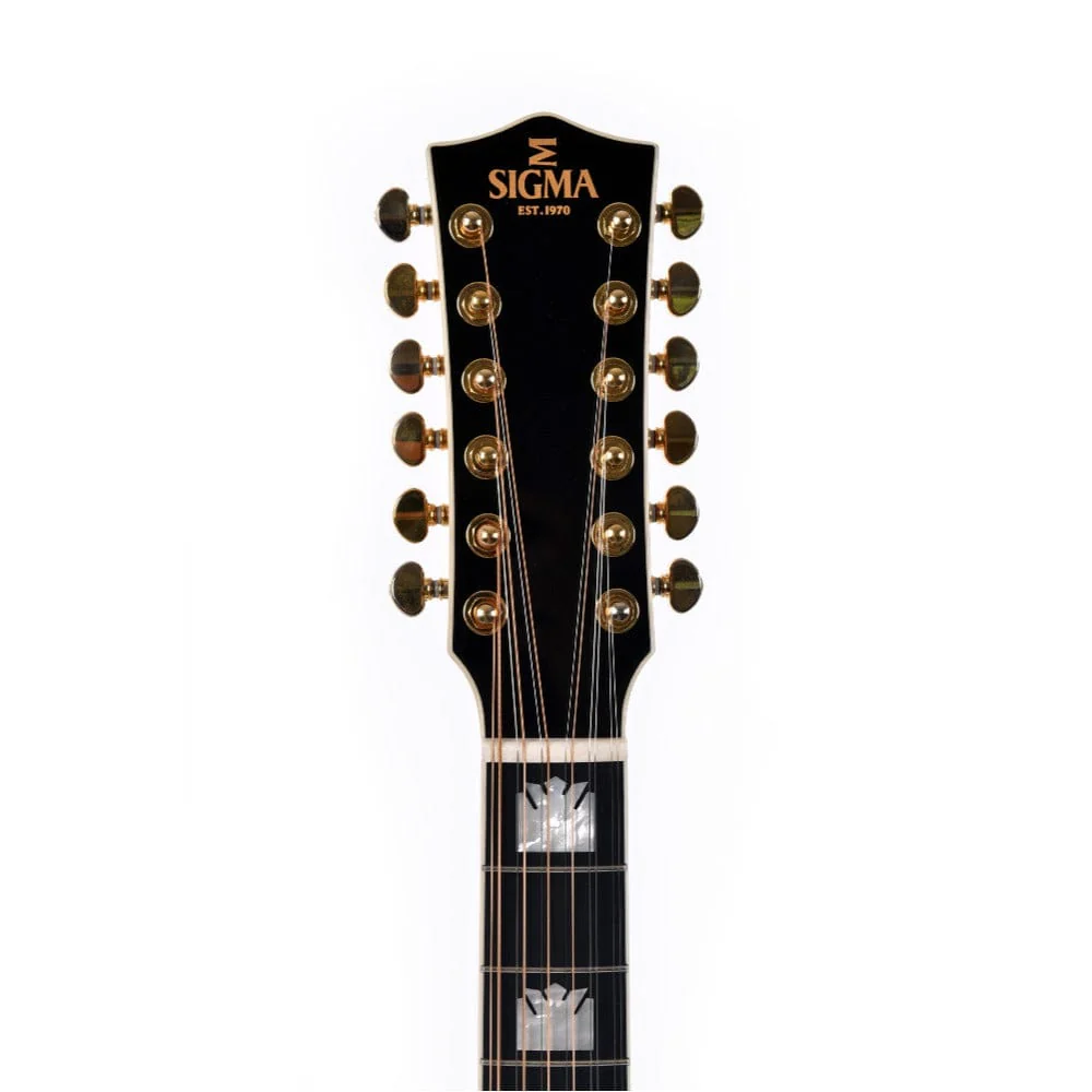 Sigma GJA12-SG200 12 String Electro Acoustic Guitar with Case - Image 4