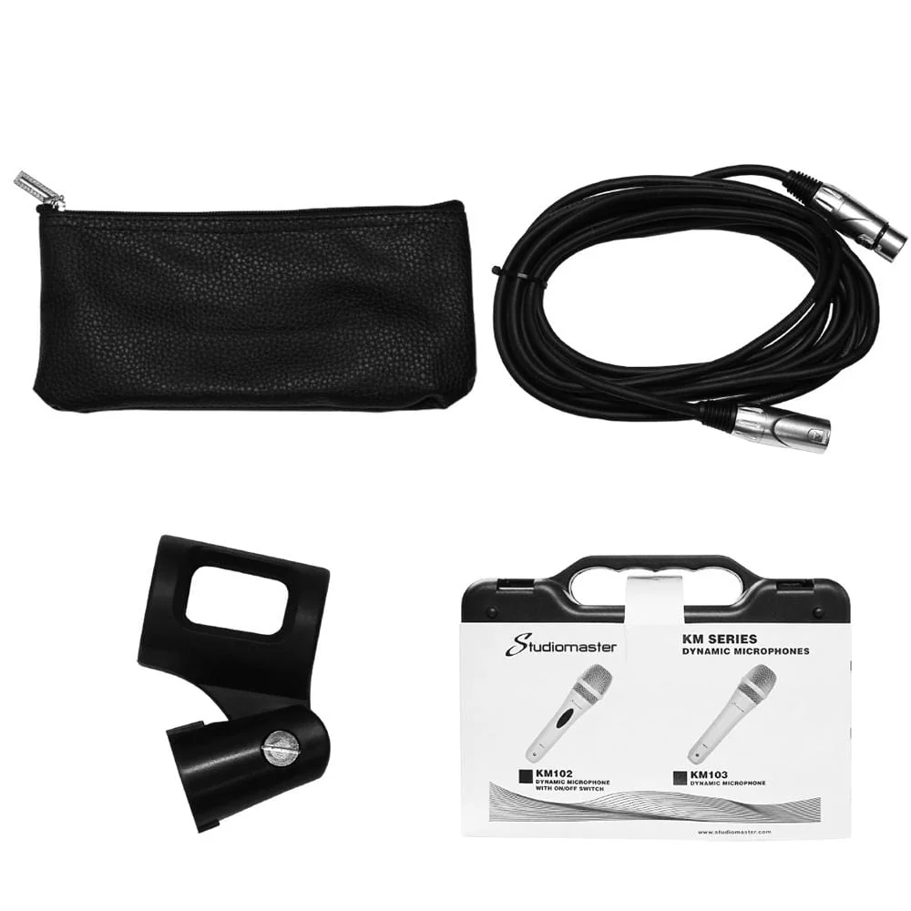 Studiomaster KM102 40Hz - 16kHz Dynamic Microphone - Open Box - Image 7