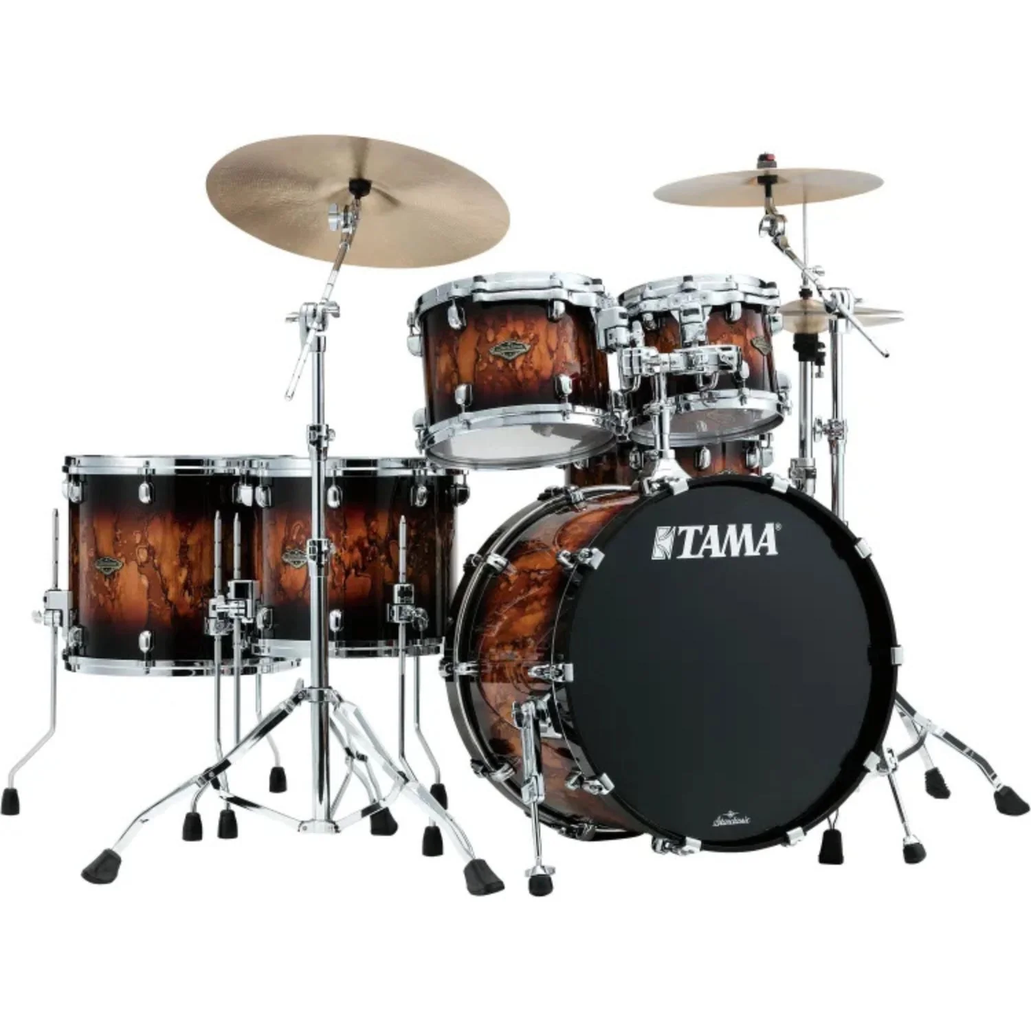 Tama Starclassic Walnut/Birch 6 Piece Drum Shell Kit - Image 5