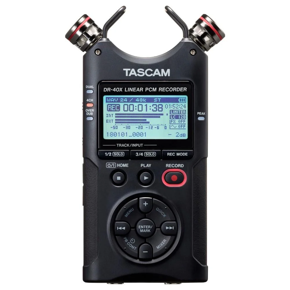 Tascam DR-40X Four Track Digital Audio Recorder and USB Audio Interface