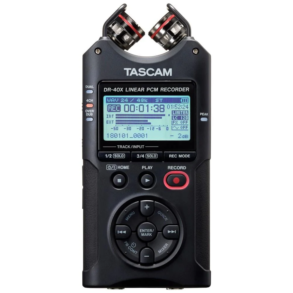 Tascam DR-40X Four Track Digital Audio Recorder and USB Audio Interface - Image 3