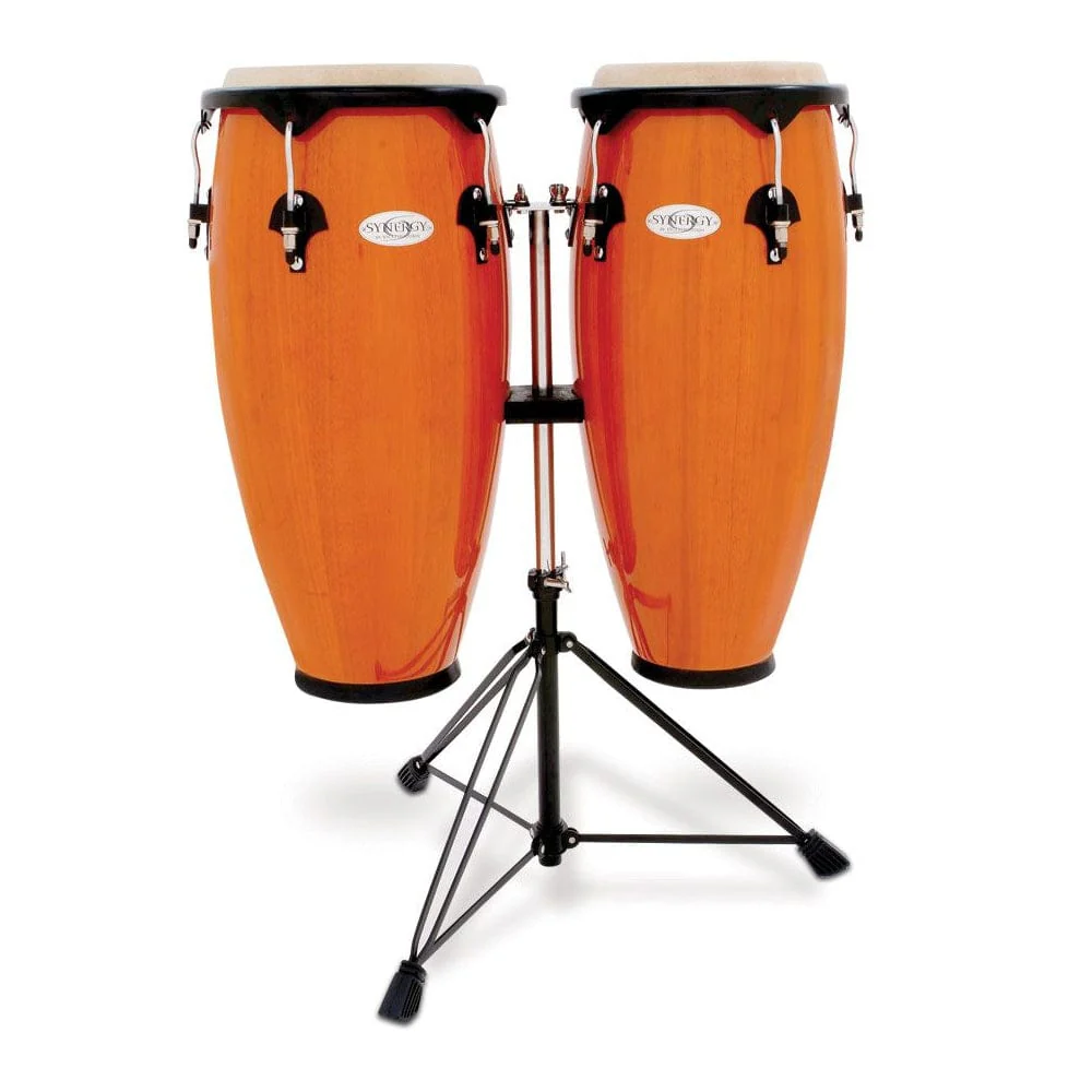 Toca Percussion Synergy Series Wood Conga Set with Stand