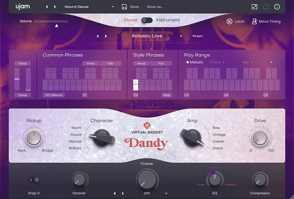 UJAM DANDY: Bass Instrument – Professional Audio Software & Plugin - Image 2