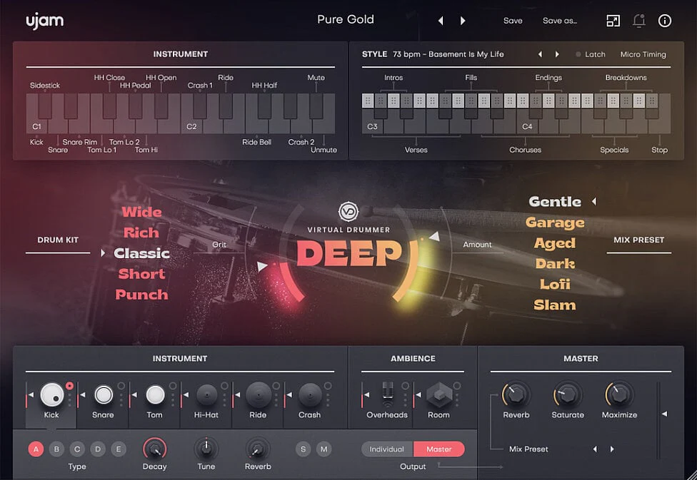 UJAM DEEP: Drum Machine – Professional Audio Software & Plugin - Image 2