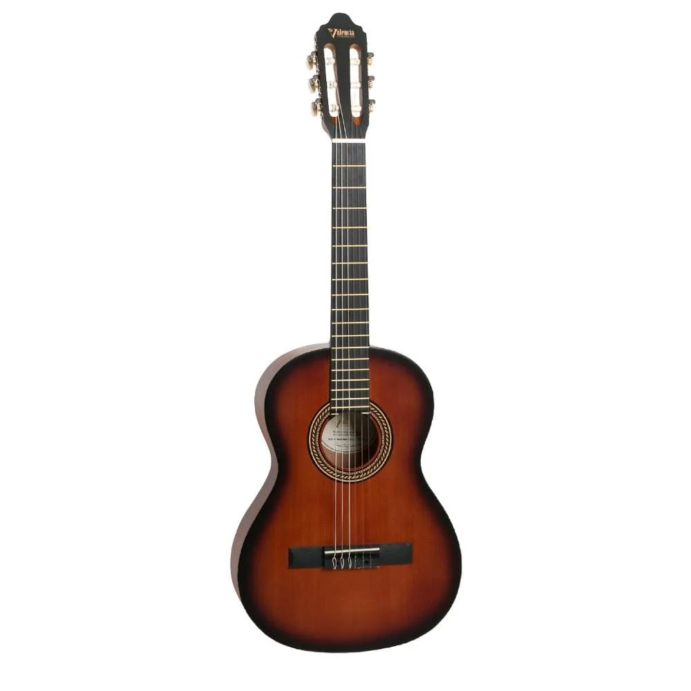 Valencia VC203 3/4 Size Transparent Satin Finish Classical Guitar - Image 2