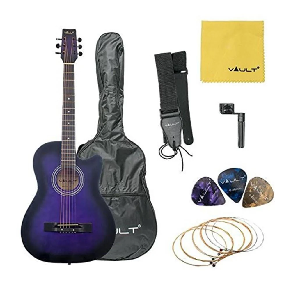 Vault 38C 38 inch Cutaway Acoustic Guitar Pack - Image 6