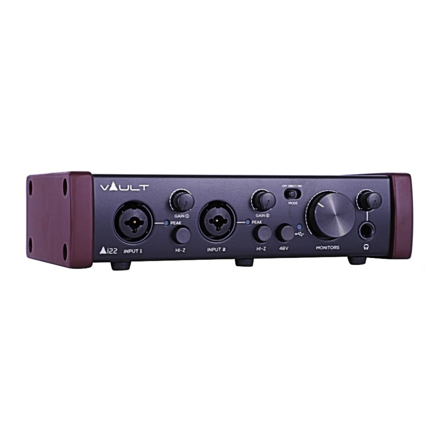 Vault Ai22HD 2x2 USB Audio Interface with 192kHz Recording and Bitwig 8-Track Bundle - Open Box