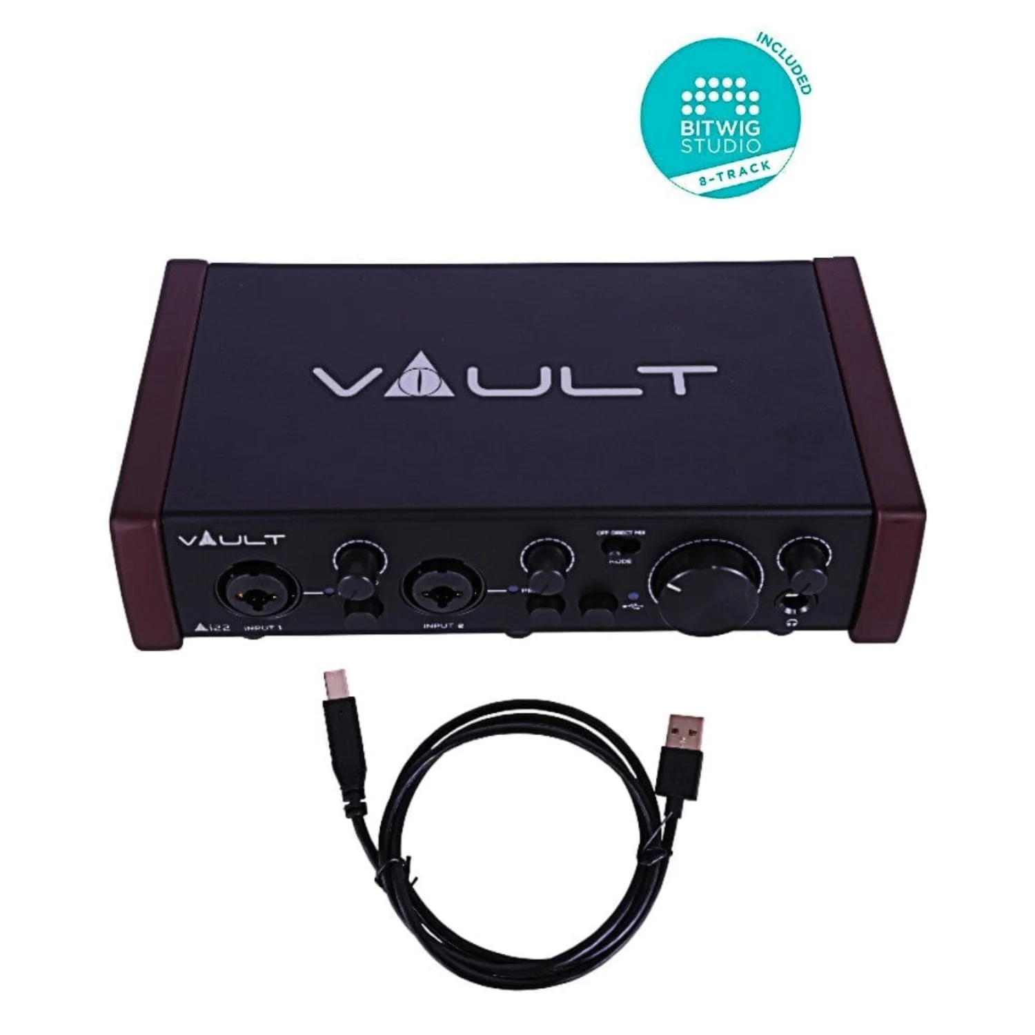 Vault Ai22HD 2x2 USB Audio Interface with 192kHz Recording and Bitwig 8-Track Bundle - Open Box - Image 2
