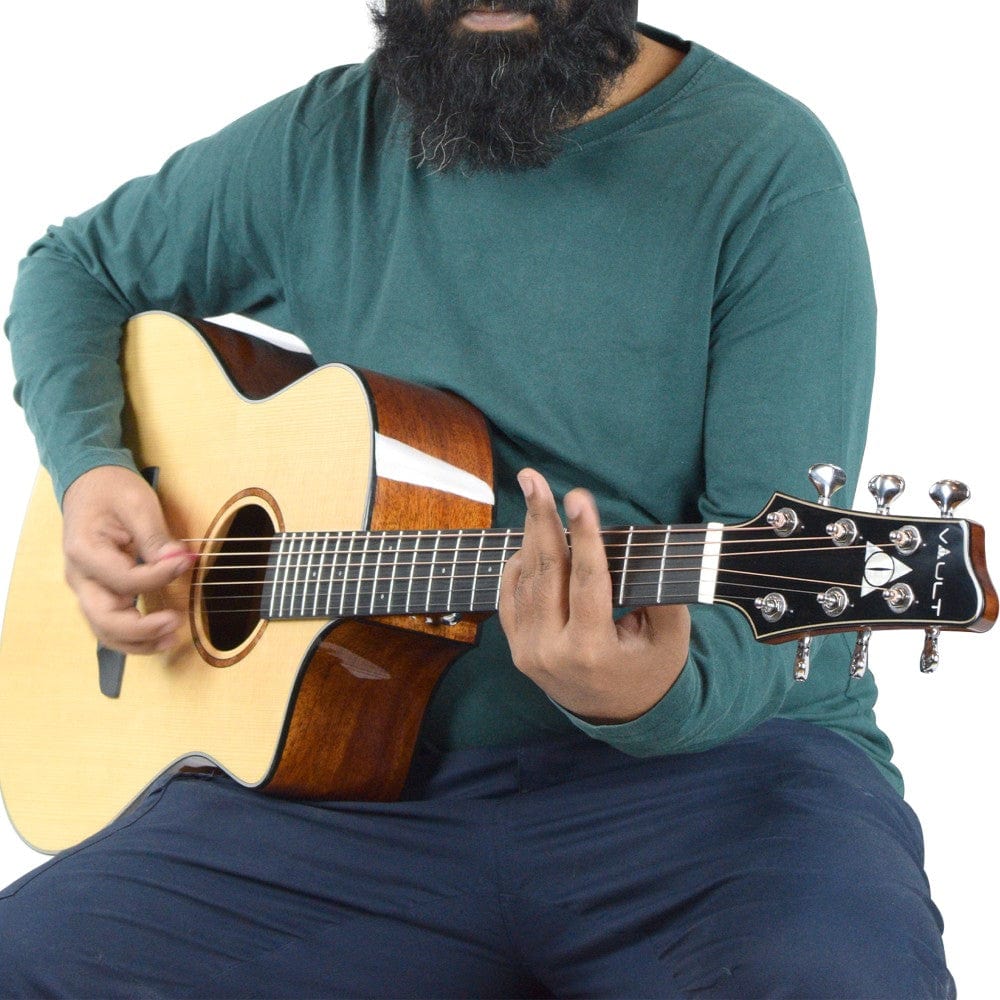 Vault Artisan Premium Electro-Acoustic Guitar with Solid Spruce Top, Solid Mahogany Back and Sides and Fishman Pickup - Image 13