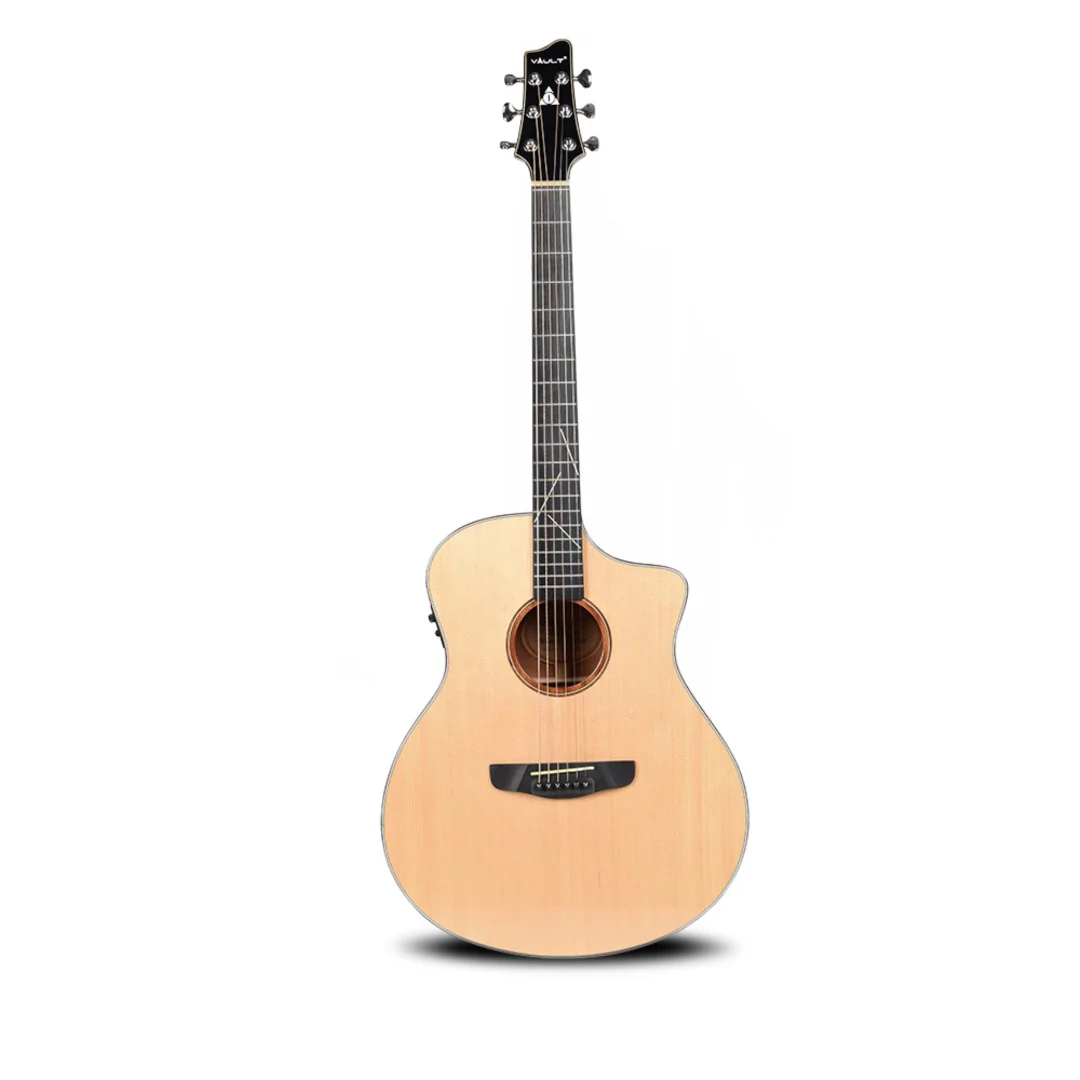 Vault Artisan Premium Electro-Acoustic Guitar with Solid Spruce Top, Solid Mahogany Back and Sides and Fishman Pickup - Image 15