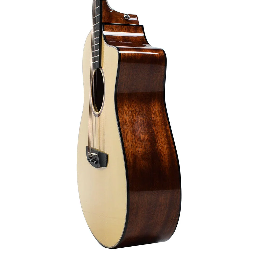 Vault Artisan Premium Electro-Acoustic Guitar with Solid Spruce Top, Solid Mahogany Back and Sides and Fishman Pickup - Image 22