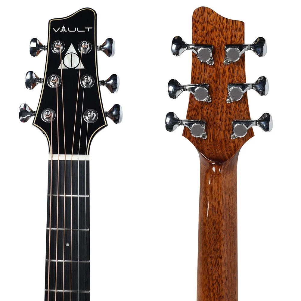 Vault Artisan Premium Electro-Acoustic Guitar with Solid Spruce Top, Solid Mahogany Back and Sides and Fishman Pickup - Image 24