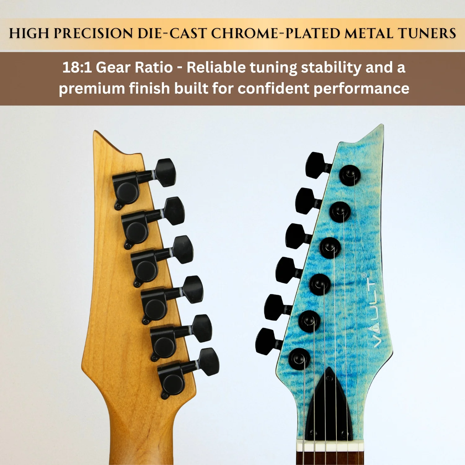 Vault Artisan RG Premium Electric Guitar with Dual Alnico V Humbuckers and Roasted Maple Neck - Image 11