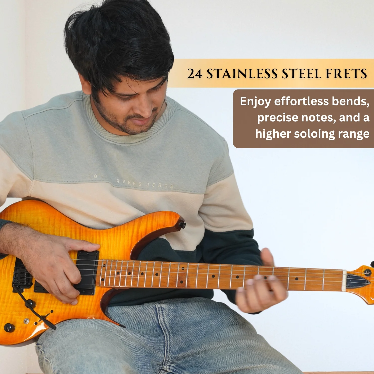 Vault Artisan RG Premium Electric Guitar with Dual Alnico V Humbuckers and Roasted Maple Neck - Image 26
