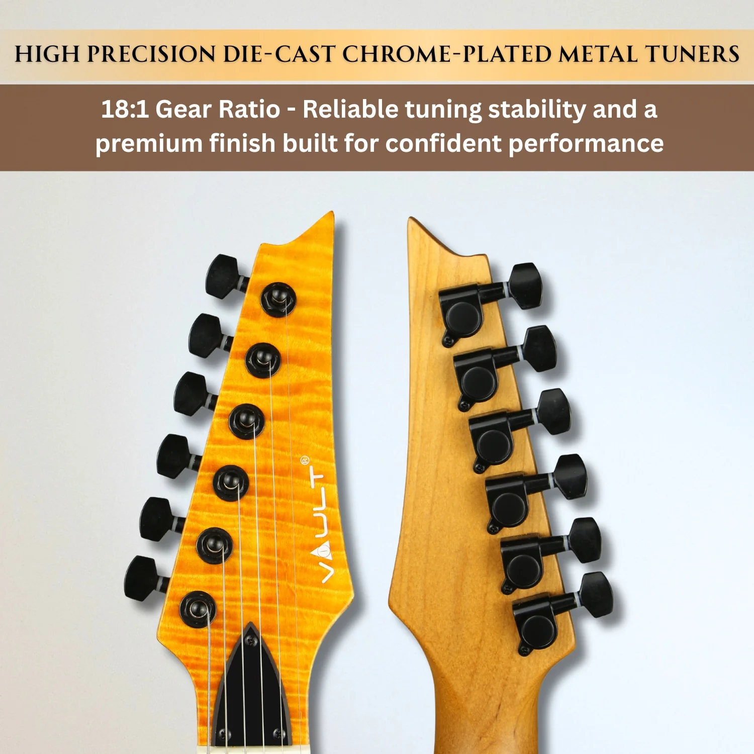 Vault Artisan RG Premium Electric Guitar with Dual Alnico V Humbuckers and Roasted Maple Neck - Image 30