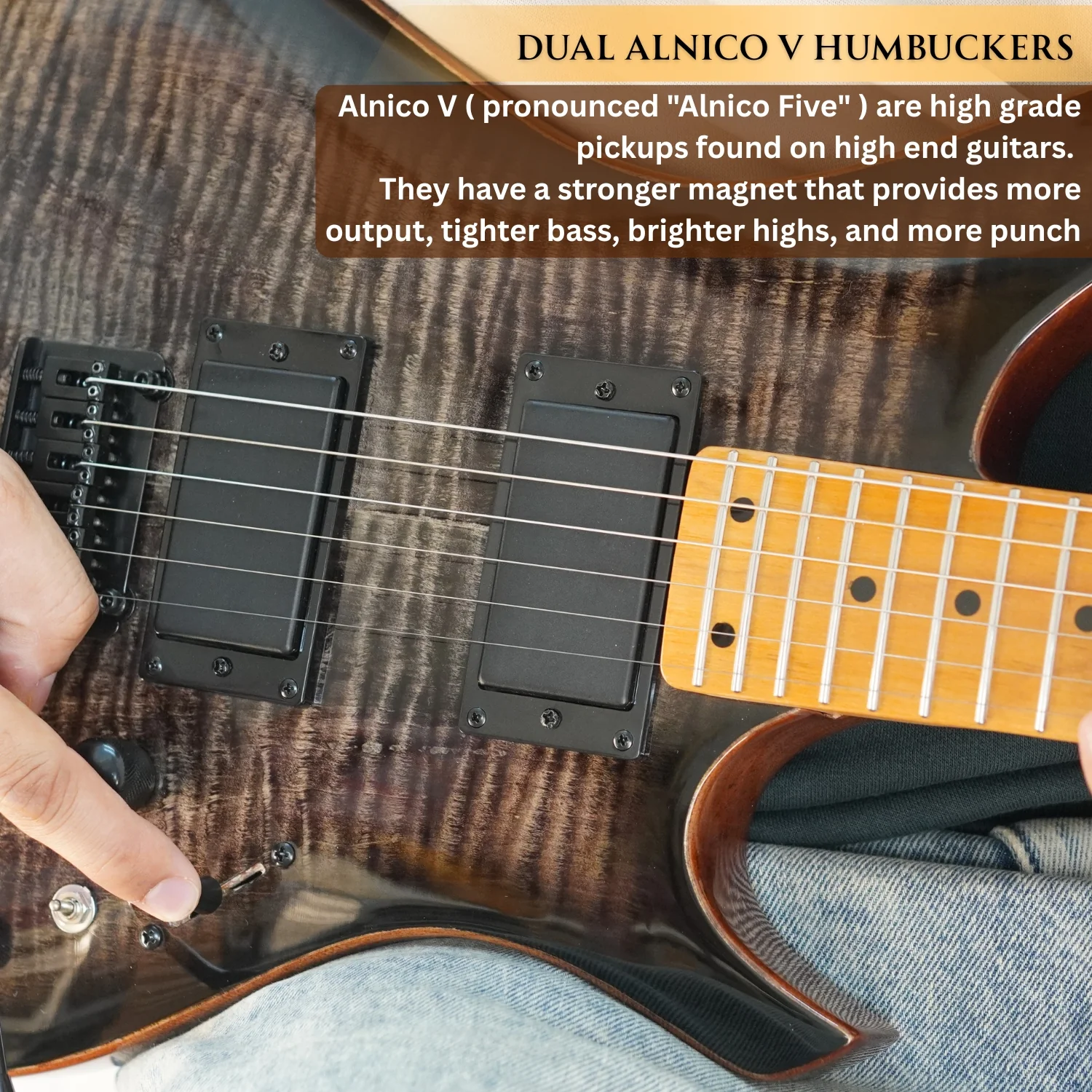 Vault Artisan RG Premium Electric Guitar with Dual Alnico V Humbuckers and Roasted Maple Neck - Image 41