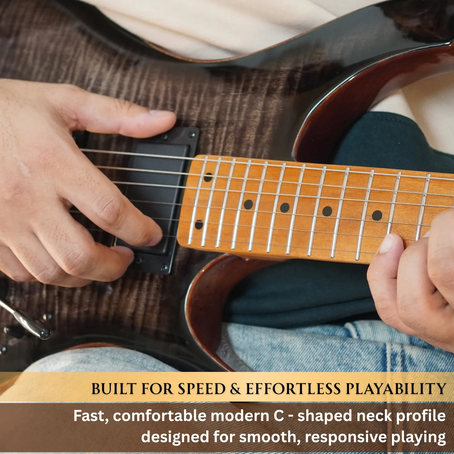 Vault Artisan RG Premium Electric Guitar with Dual Alnico V Humbuckers and Roasted Maple Neck - Image 42
