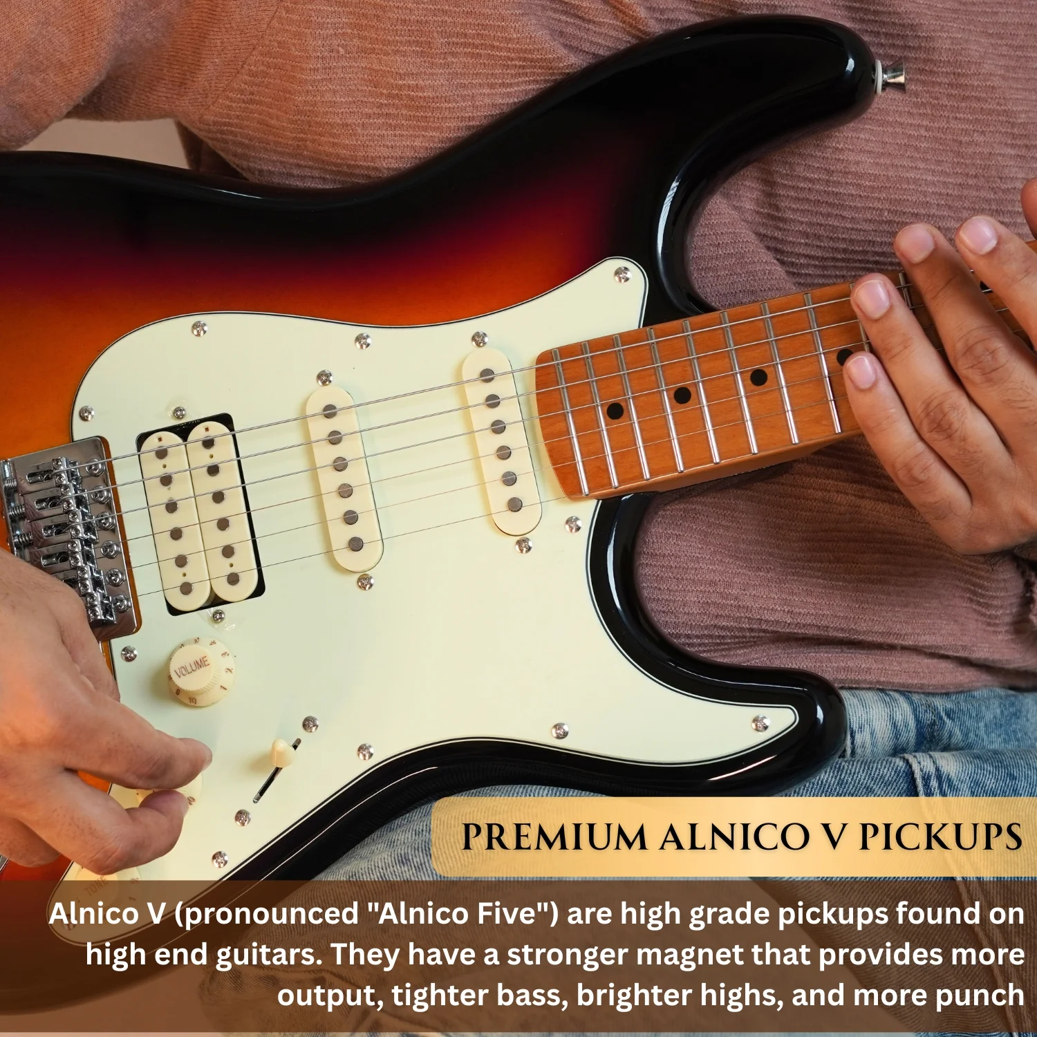 Vault Artisan ST Stratocaster Style Electric Guitar with Premium Alnico V Pickups - Image 20