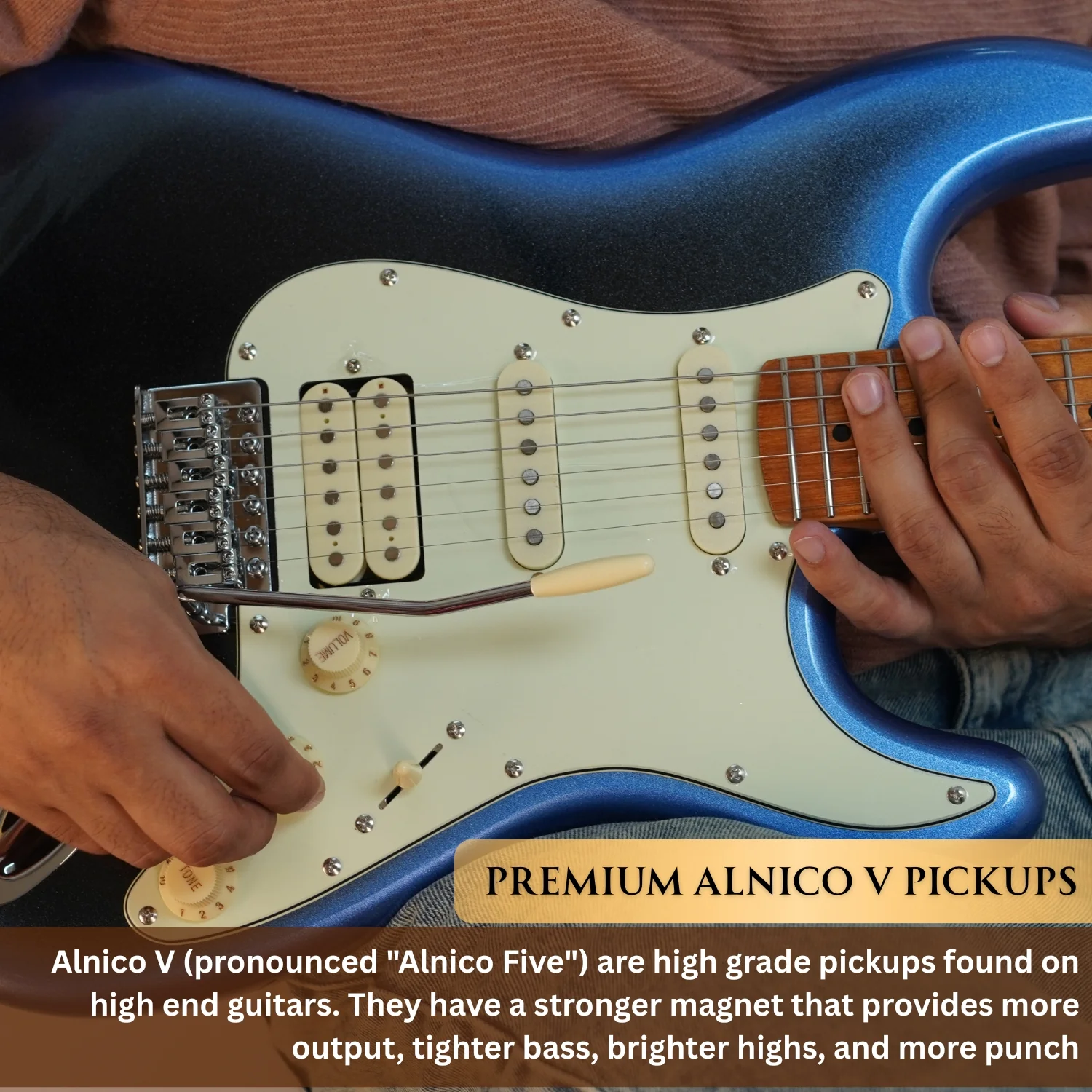 Vault Artisan ST Stratocaster Style Electric Guitar with Premium Alnico V Pickups - Image 7
