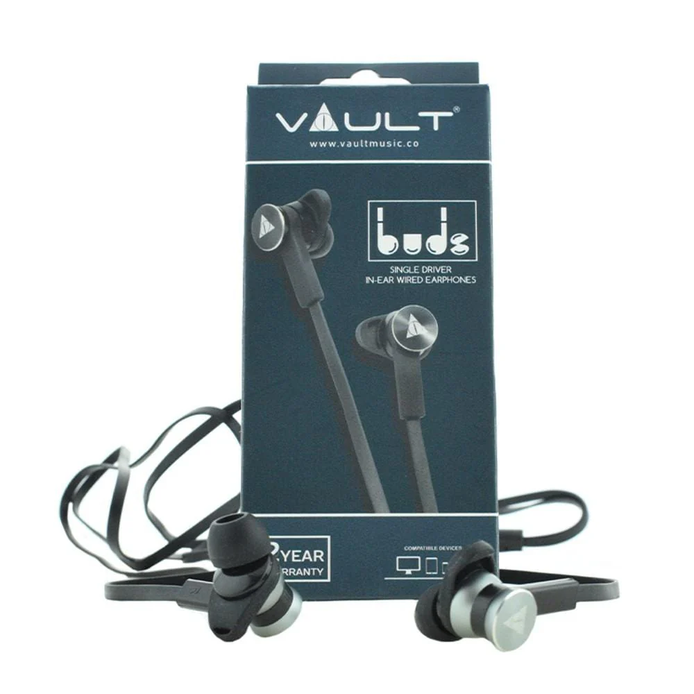 Vault Buds Earphones with In-line Mic & 3D Stereo Sound for iPhone & Android Phones - Image 5