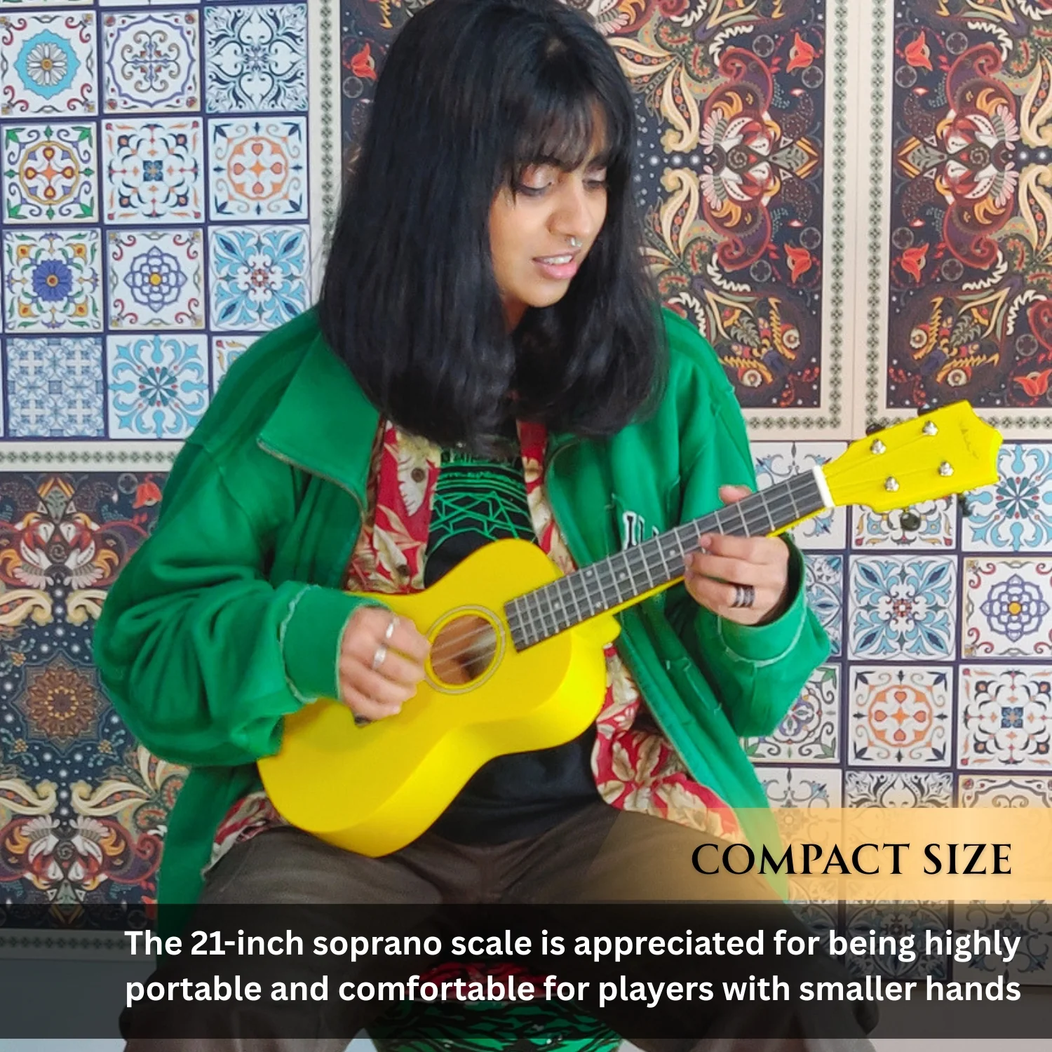 Vault UK-003 Soprano Colourful Ukulele 21 inch With Gig Bag - Image 24
