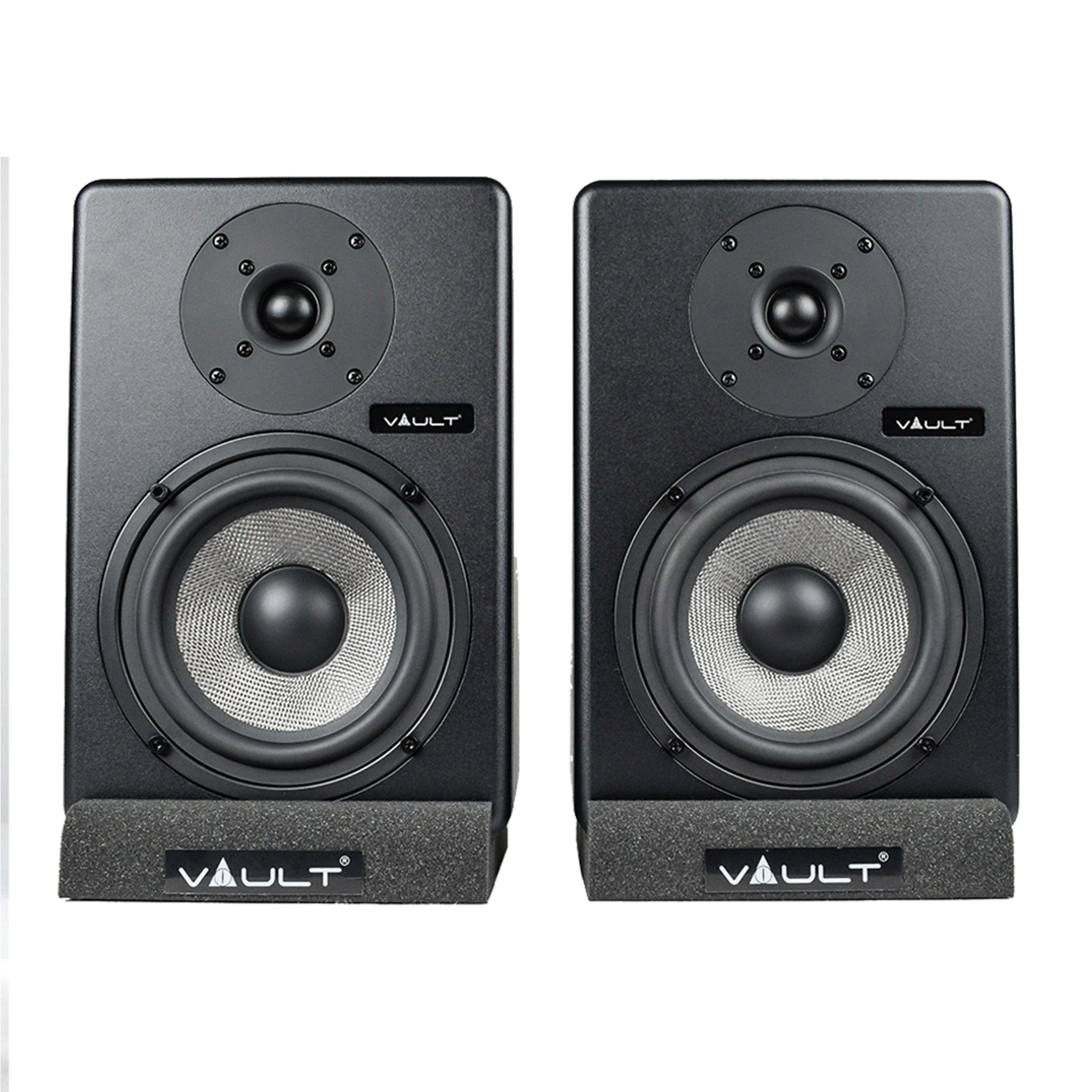 Vault C6 6" Powered Studio Monitors With Isolation Foam Pads - Pair - Open Box - Image 3