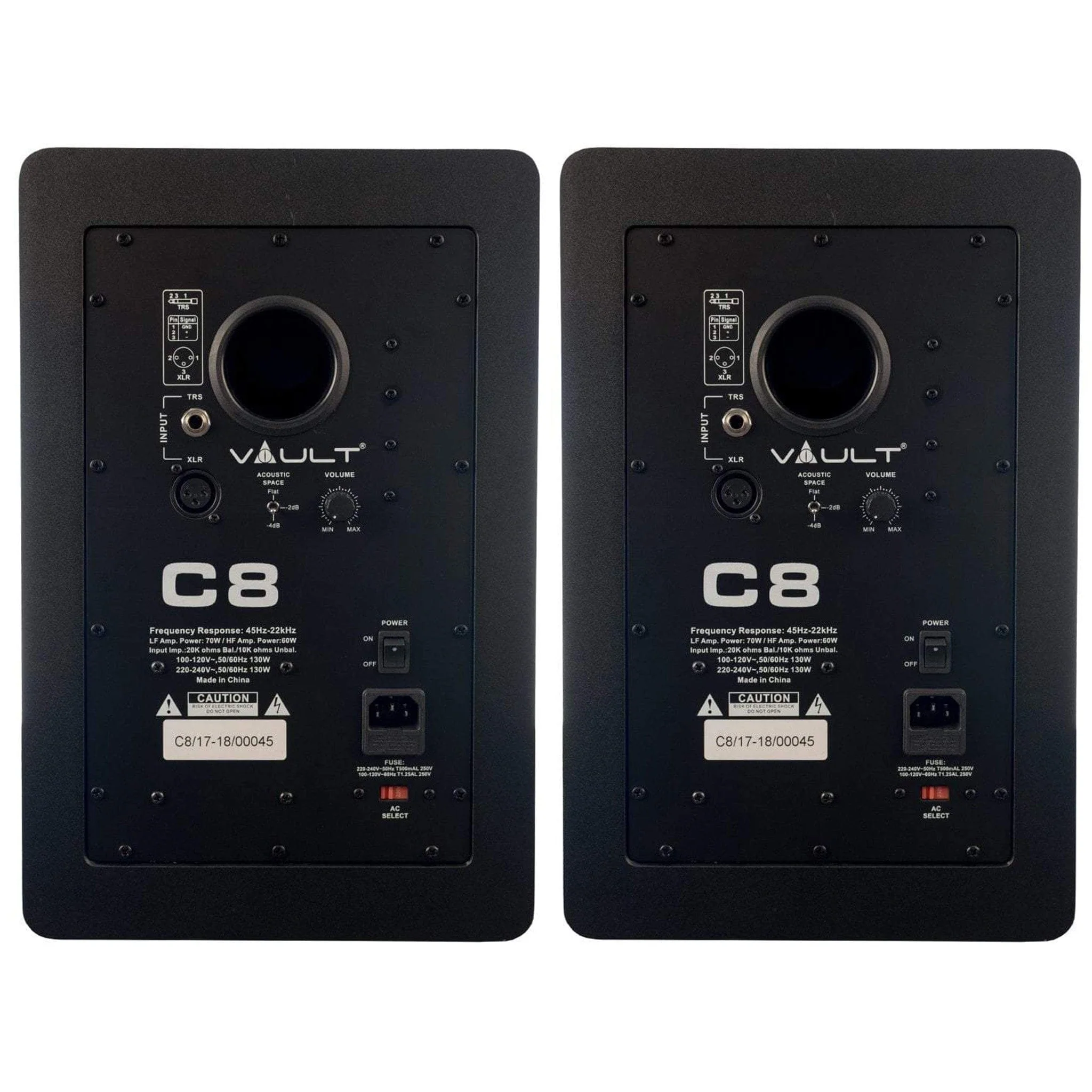 Vault C8 8" Powered Studio Monitor With Isolation Pads, Cables and Ebook - Pair - Image 6
