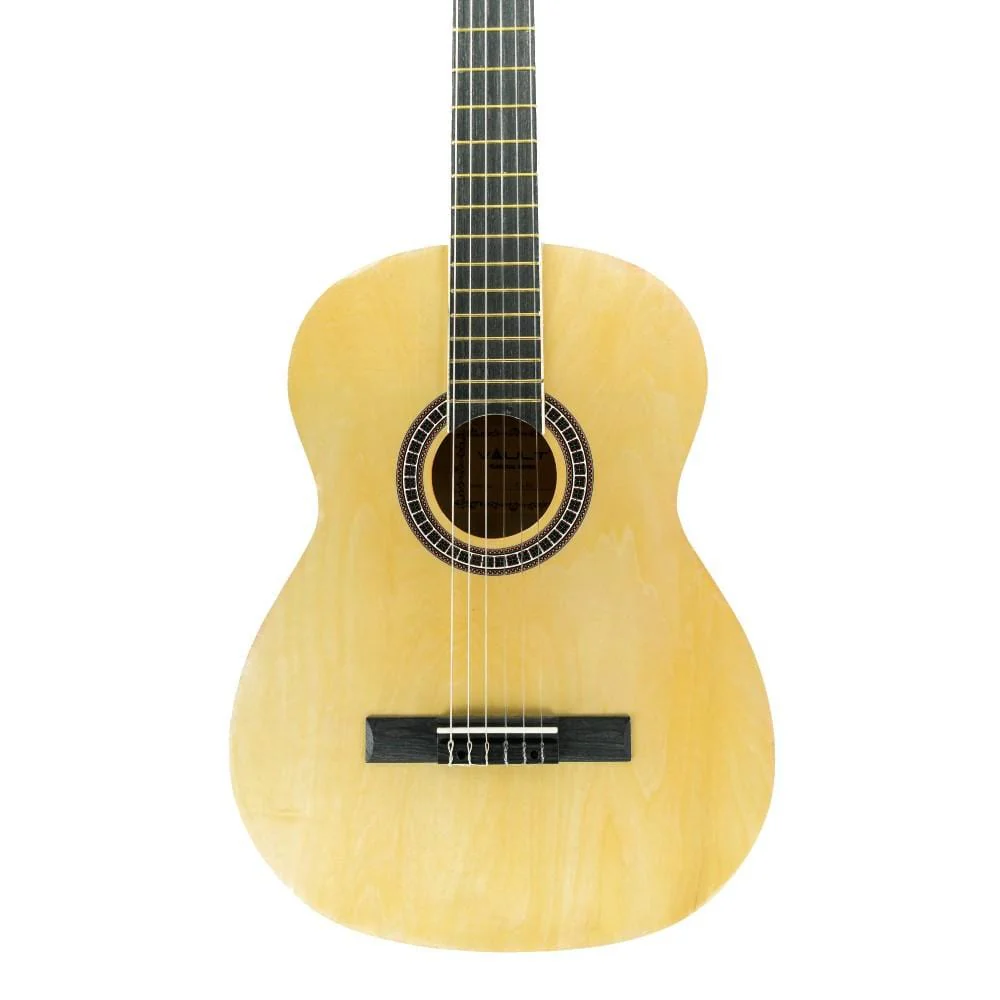 Vault CL-20 4/4 size Classical Guitar with Gigbag, Tuner, Strap, Polishing Cloth & Ebook - Natural Gloss - Image 3