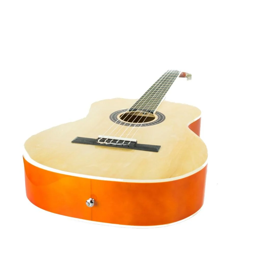 Vault CL-20 4/4 size Classical Guitar with Gigbag, Tuner, Strap, Polishing Cloth & Ebook - Natural Gloss - Image 5
