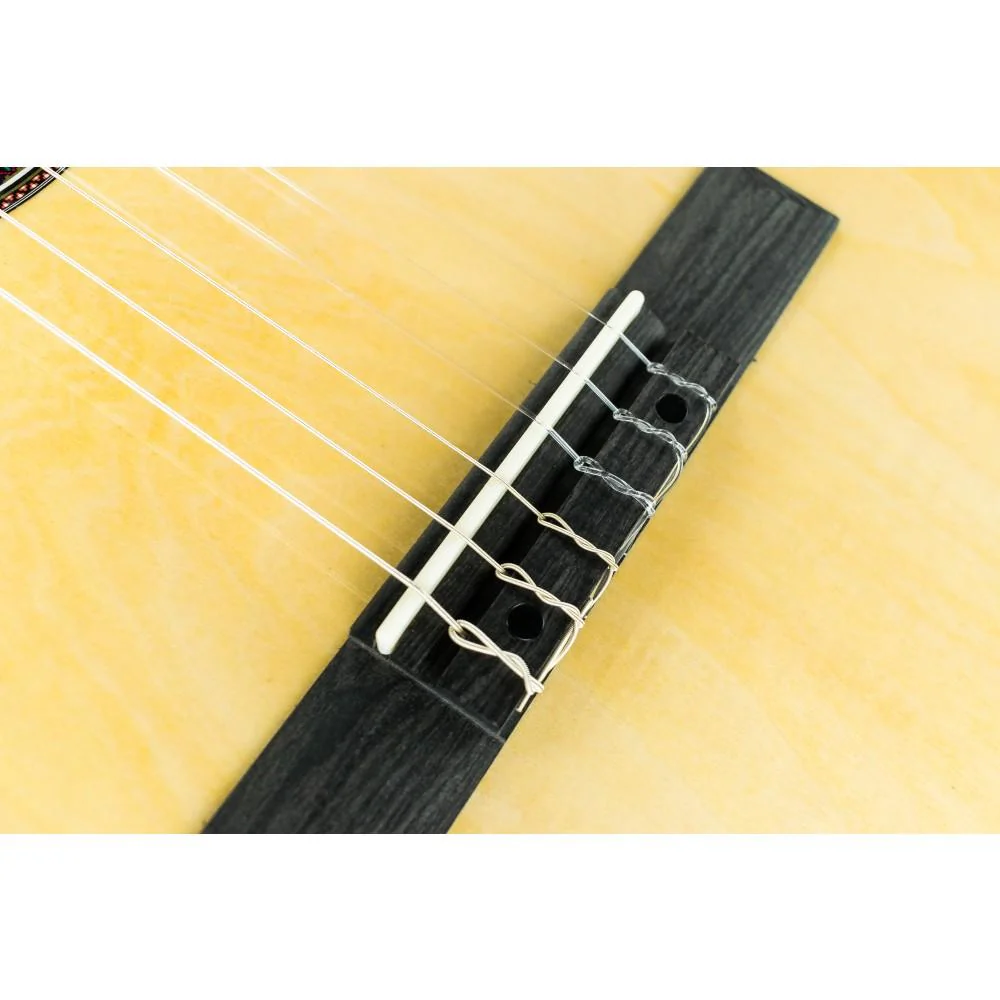 Vault CL-20 4/4 size Classical Guitar with Gigbag, Tuner, Strap, Polishing Cloth & Ebook - Natural Gloss - Image 9