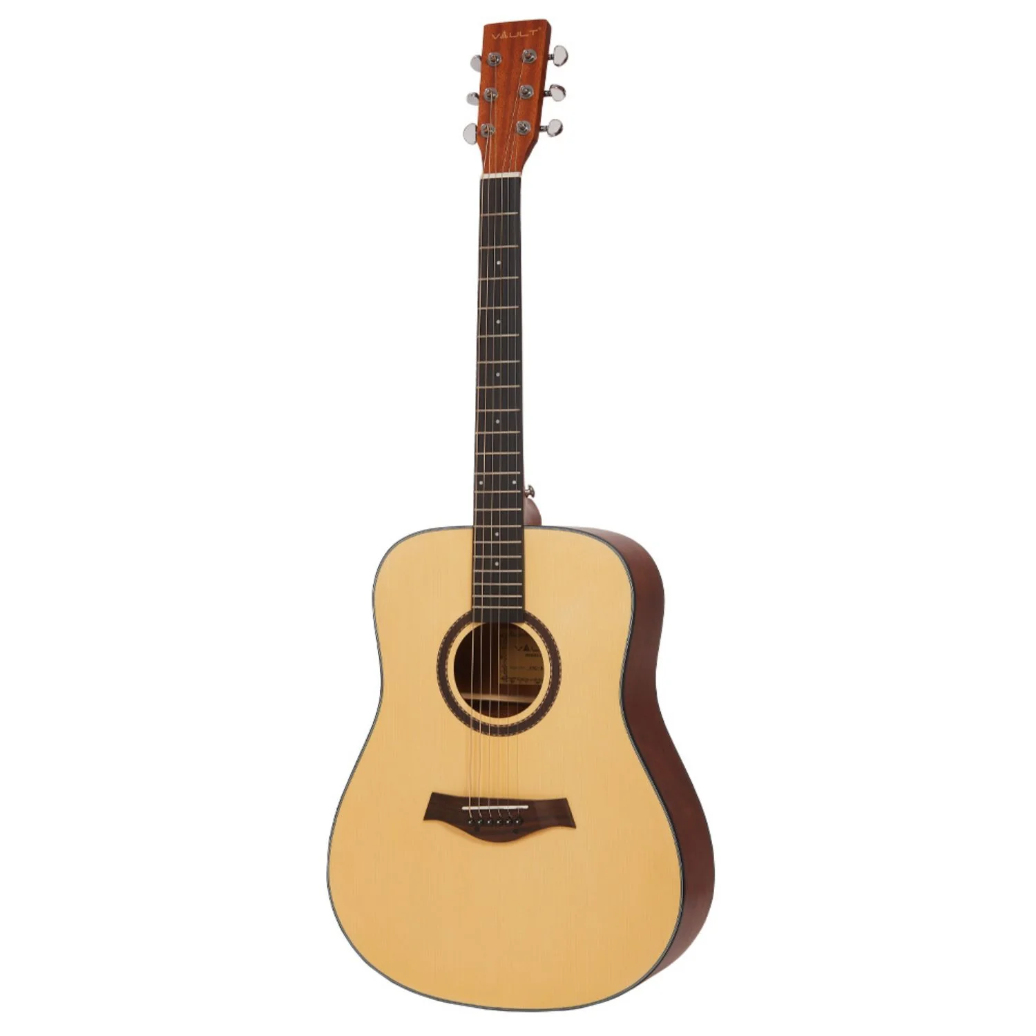 Vault DA25 41" Dreadnought Acoustic Guitar - Natural - Open Box - Image 3