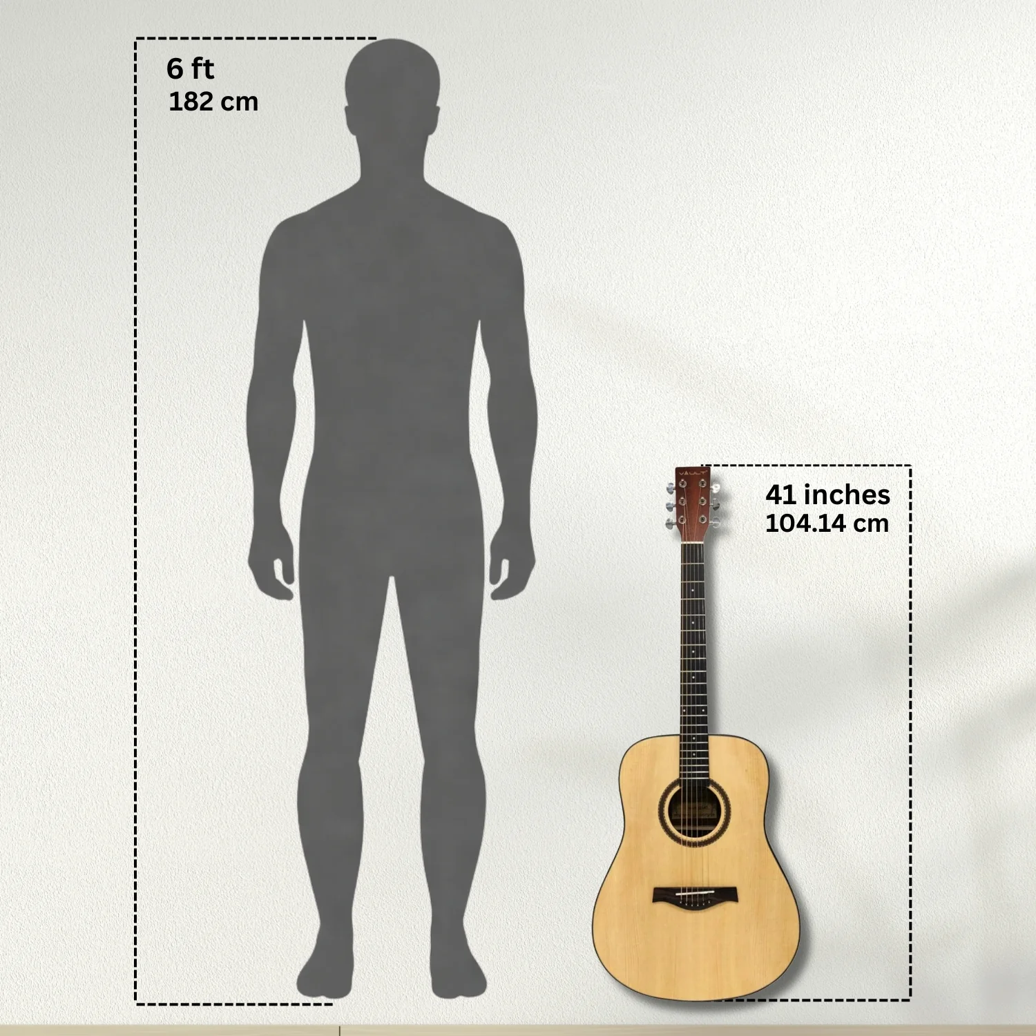 Vault DA40 41 Inch Premium Solid Spruce-Top Dreadnought Acoustic Guitar - Image 8