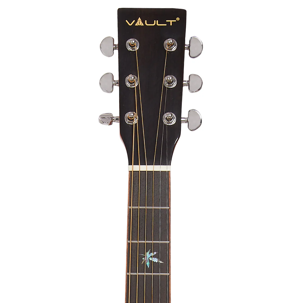Vault DA60CE Premium Solid Spruce Top Electro Acoustic Guitar with Dual EQ and Armrest - Open Box - Image 11