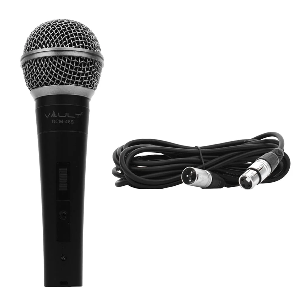 Vault DCM-48S Dynamic Cardioid Microphone with Switch and XLR Cable - Image 5