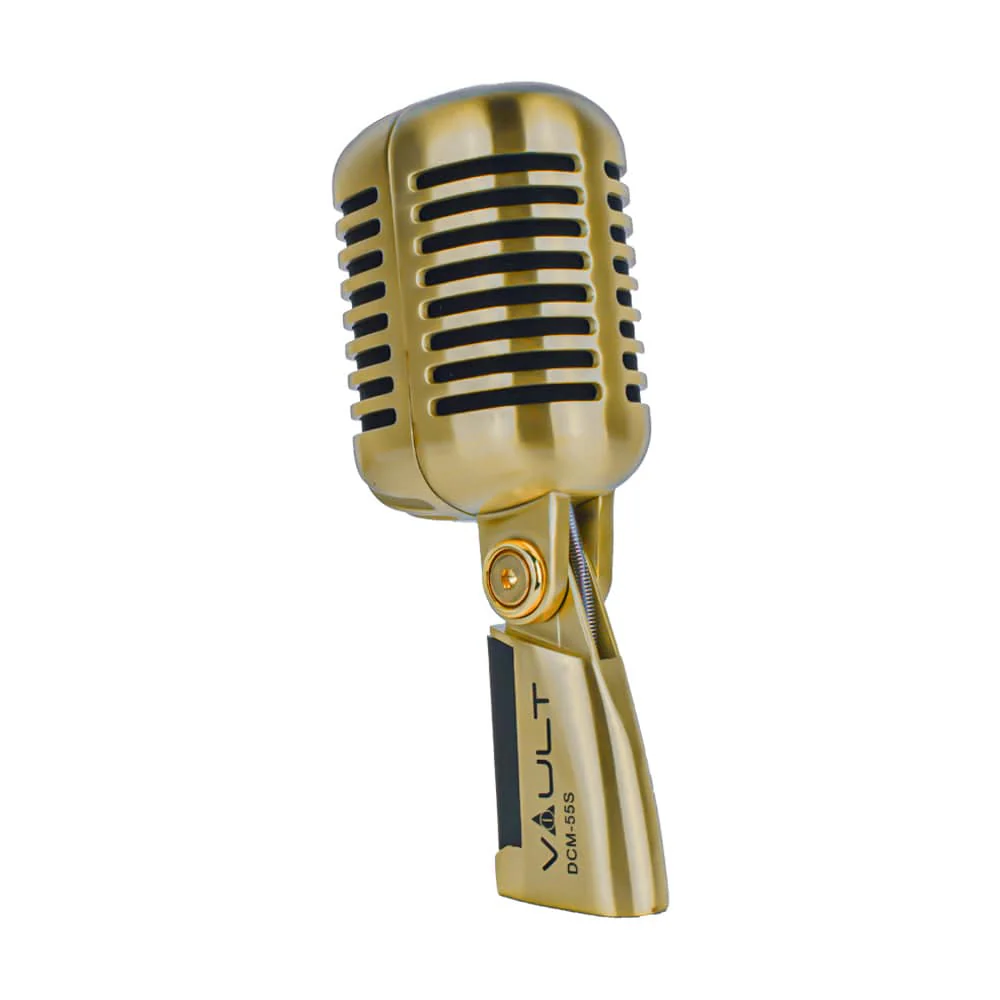 Vault DCM-55S Dynamic Cardioid Microphone with Switch, Mic Clip, XLR cable and Case - Open Box B Stock