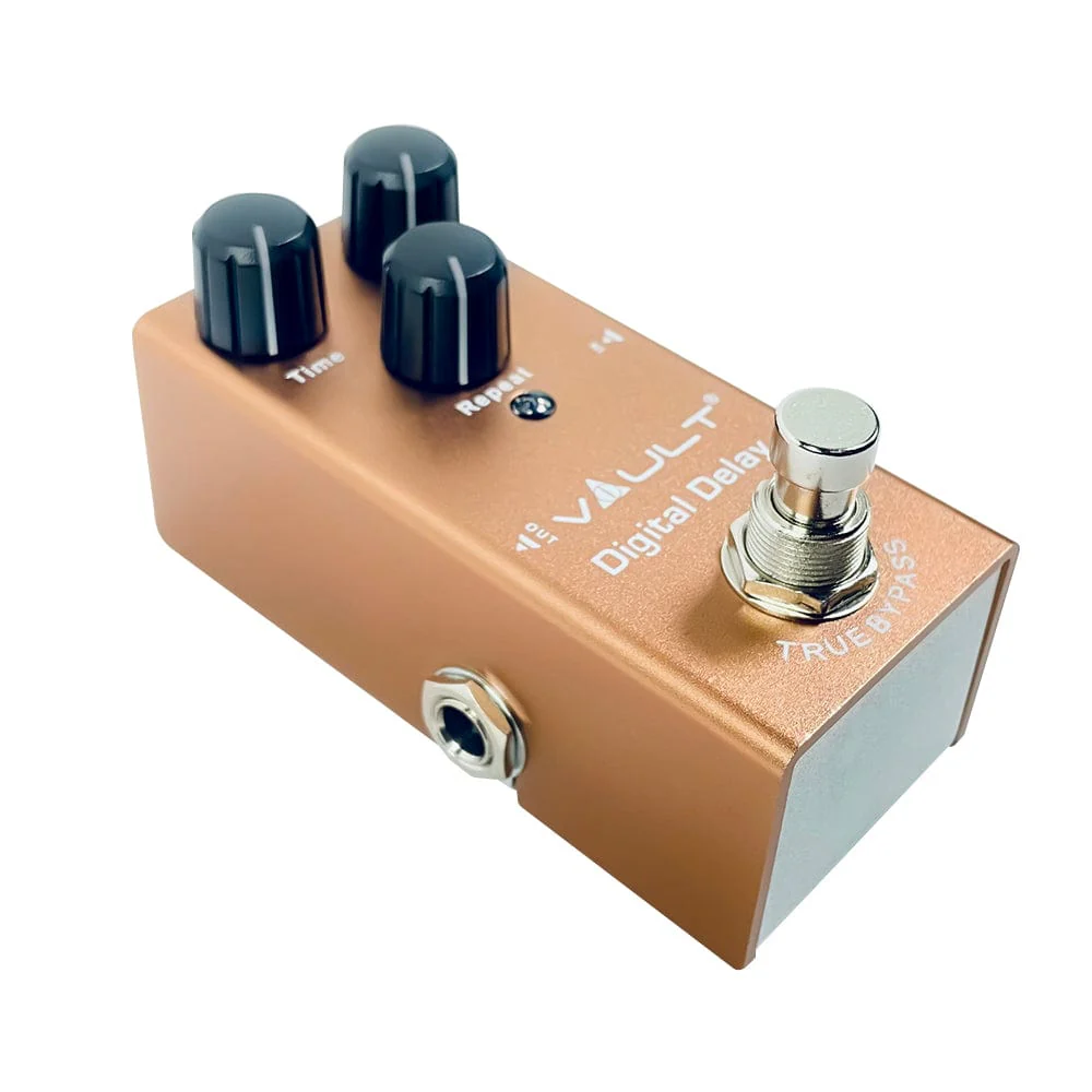 Vault Digital Delay Effects Pedal With all Metal Body, Small Footprint & 3 Year Warranty - Image 3