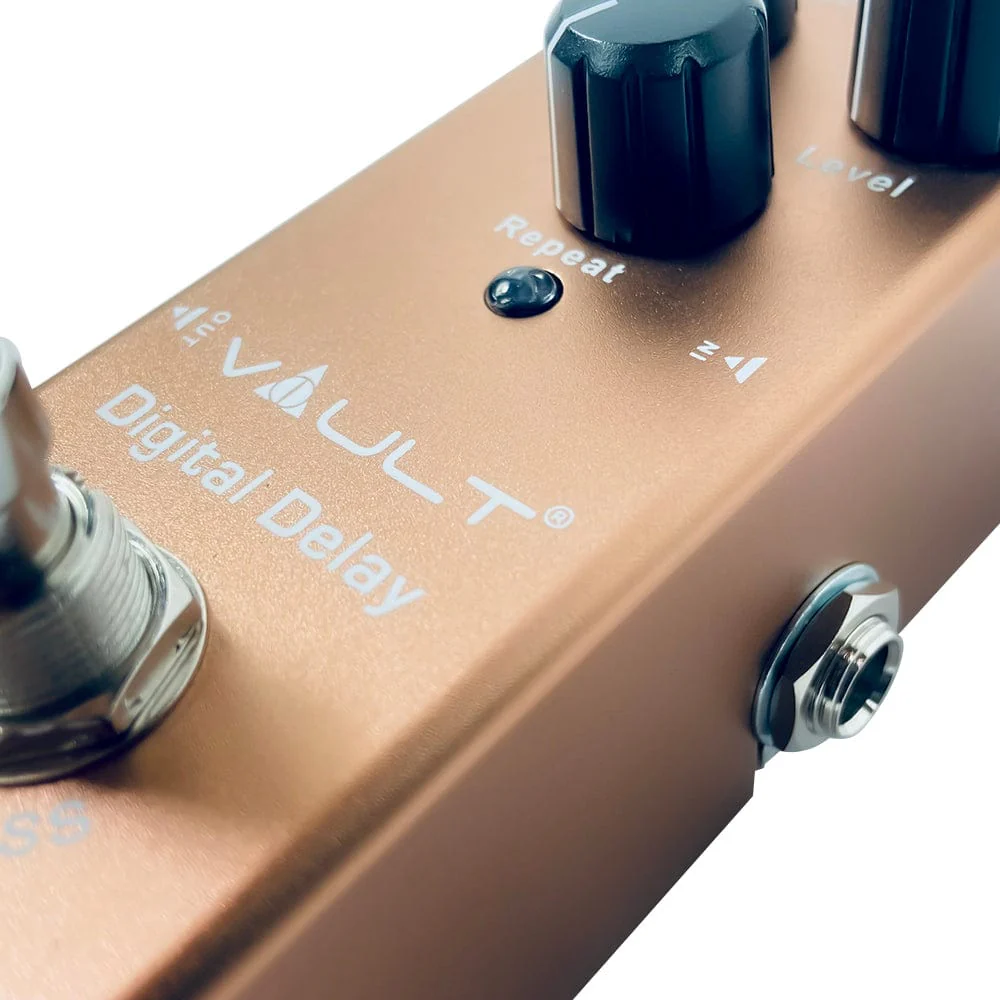 Vault Digital Delay Effects Pedal With all Metal Body, Small Footprint & 3 Year Warranty - Image 4