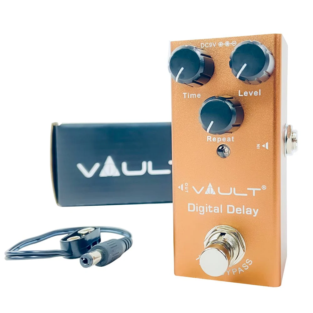 Vault Digital Delay Effects Pedal With all Metal Body, Small Footprint & 3 Year Warranty - Image 9