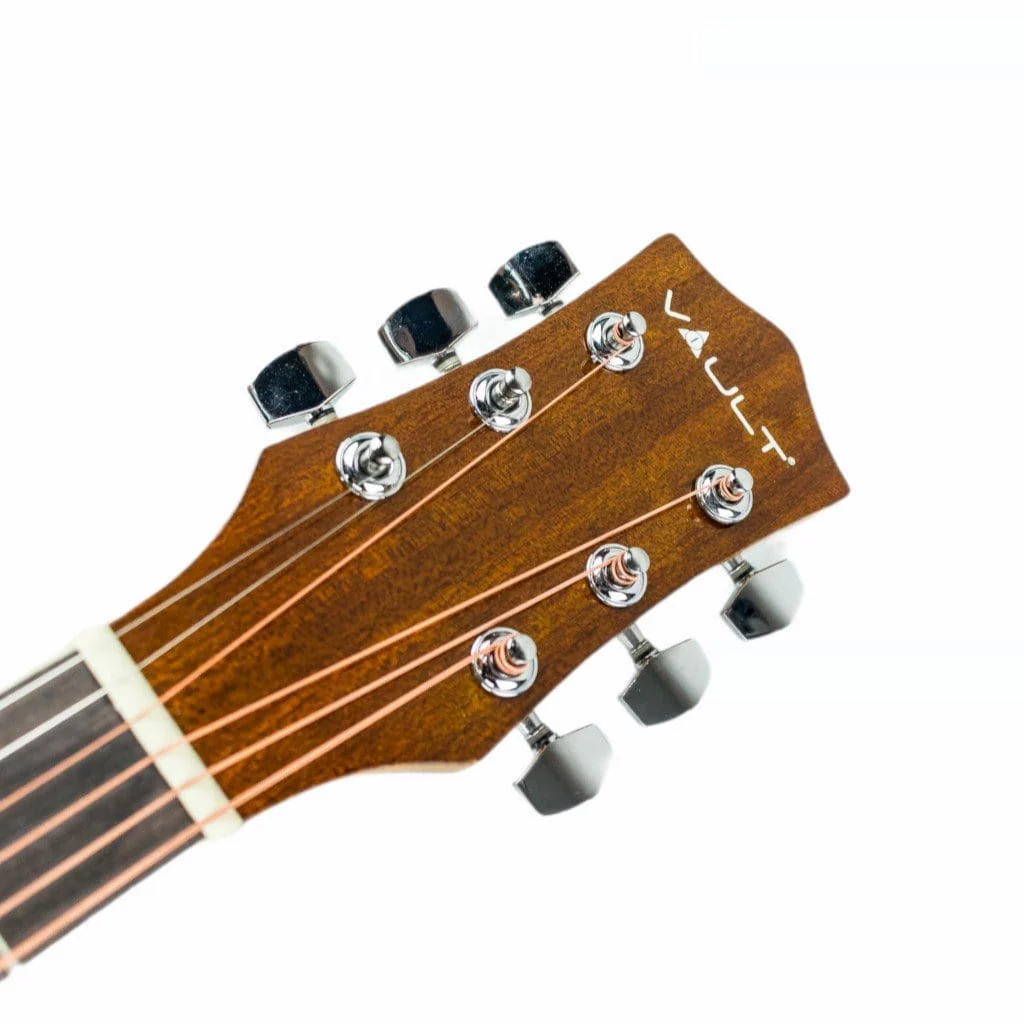 Vault EA20 Learn to Play Guitar Kit with Ebook, Bag, Strings, Straps, Picks, String winder & Polishing Cloth - 40 inch Cutaway Acoustic Guitar - Left Handed - Open Box - Image 10