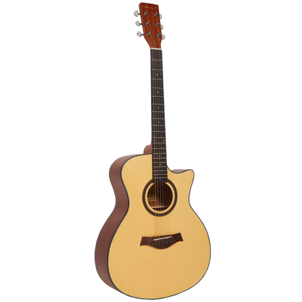 Vault EA25 Grand Auditorium Shape Acoustic Guitar with Bubinga Back and Sides - Image 2