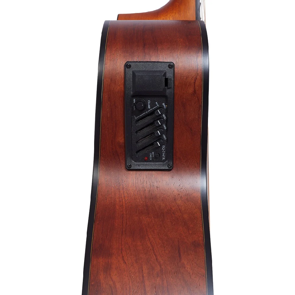 Vault EA25CE Grand Auditorium Shape Electro Acoustic Guitar with Bubinga Back and Sides - Image 4