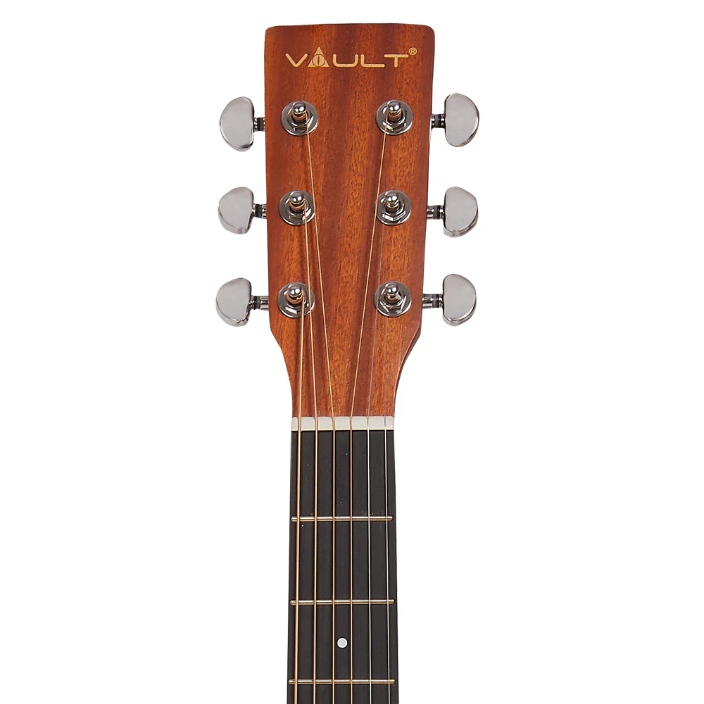 Vault EA25CE Grand Auditorium Shape Electro Acoustic Guitar with Gigbag, Strap, Pick, Polishing Cloth & E-Book - Image 7