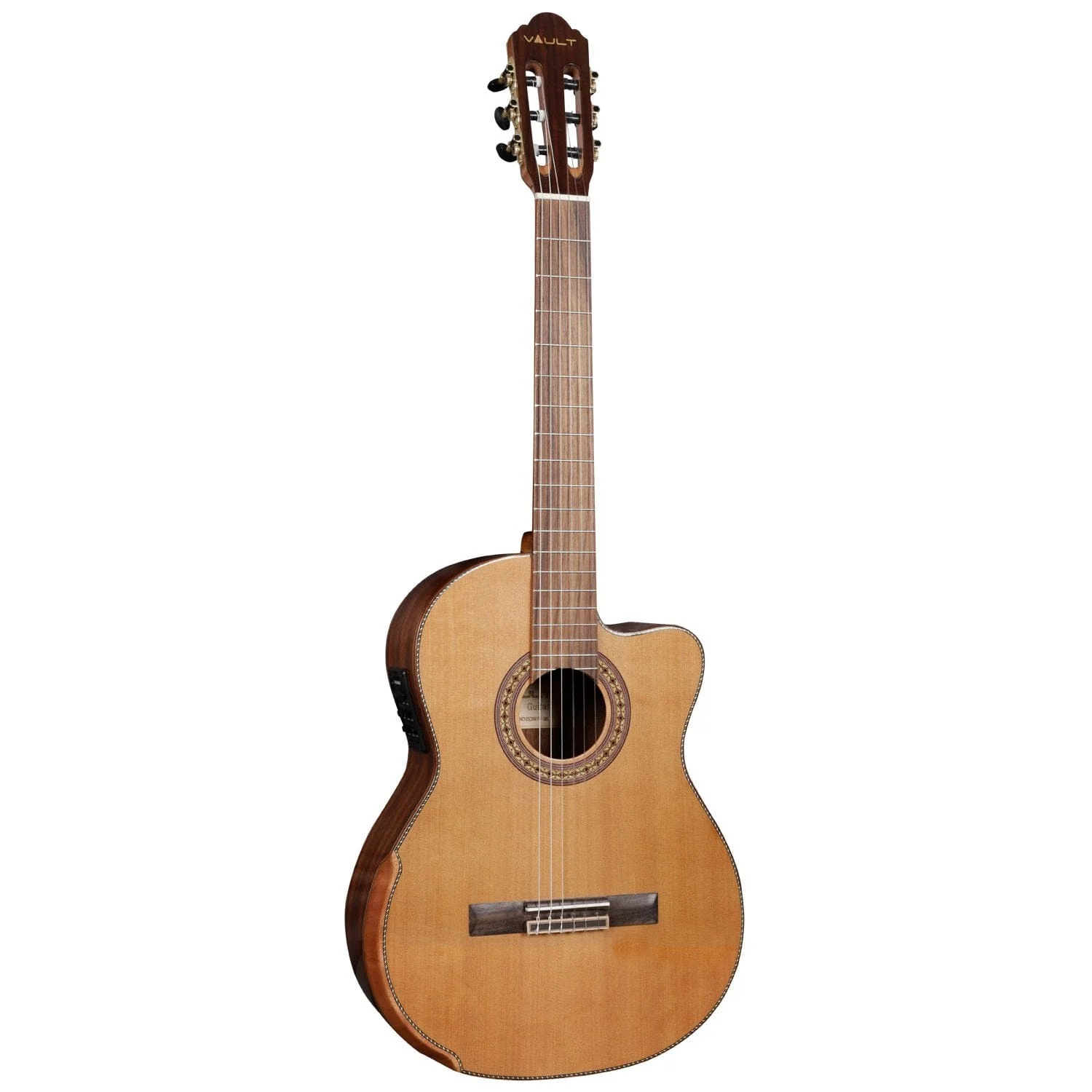 Vault EC3970 39 inch Premium Cutaway Classical Guitar with Fishman Pickup - Image 4