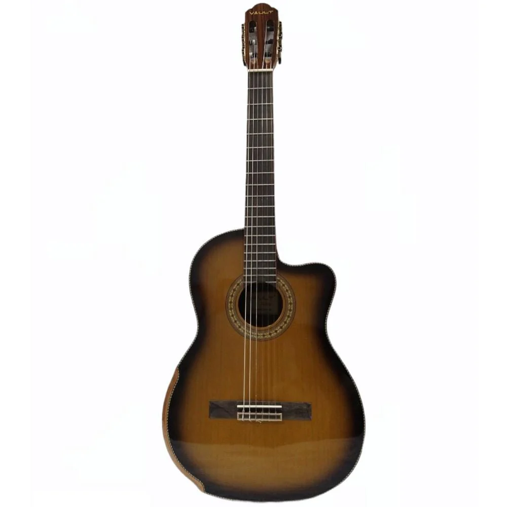 Vault EC3970 39 inch Premium Cutaway Classical Guitar with Fishman Pickup - Image 7