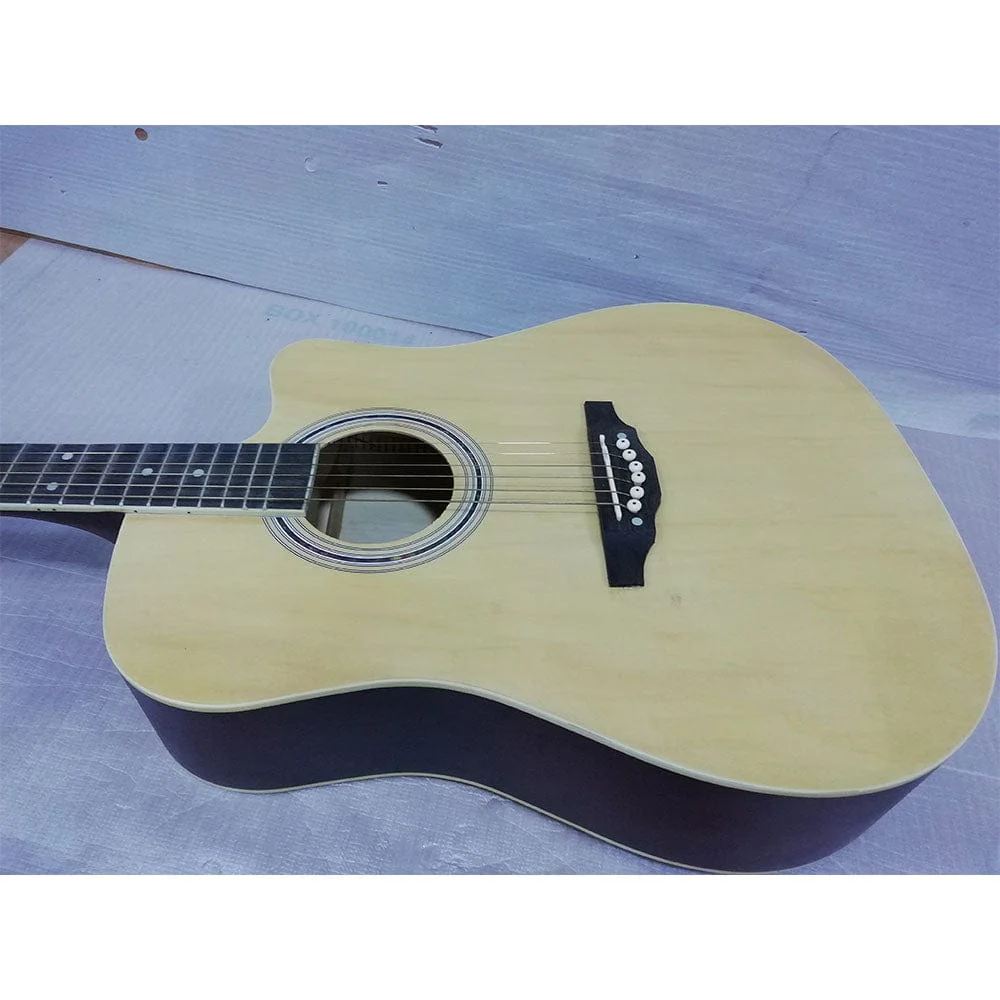 Vault ED-10C 41 inch Cutaway Acoustic Guitar - Natural - Open Box B Stock - Image 8