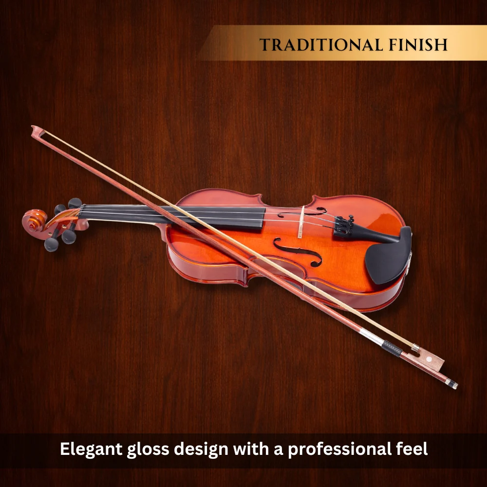Vault Fiddler 4/4 Violin with Bow, Rosin & Case (Outfit) - Image 5