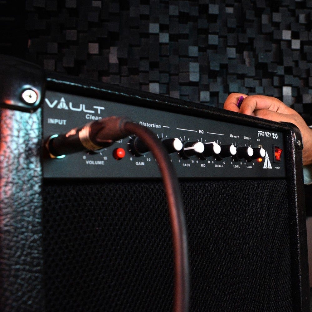 Vault Frenzy 20 Watt Combo Guitar Amplifier with Analog Distortion, Reverb & Delay All Playable Together - Open Box - Image 14