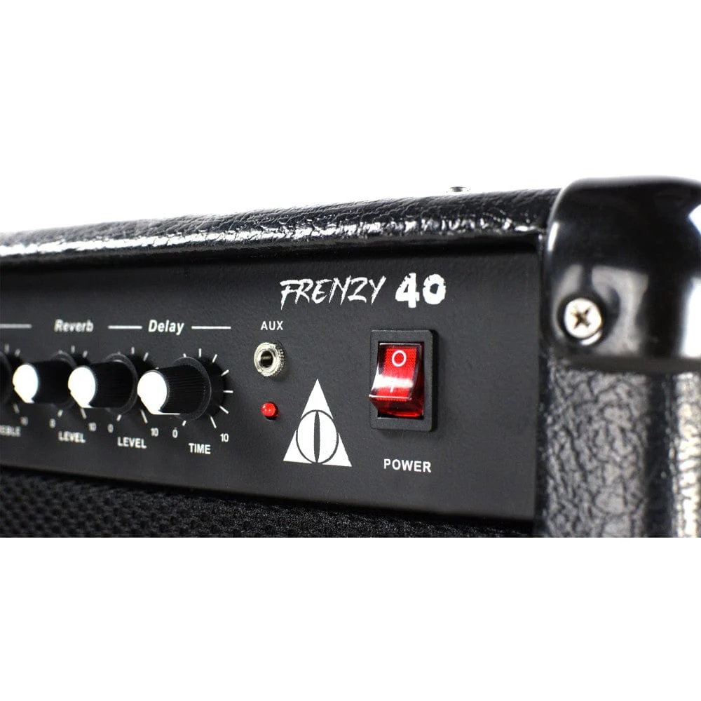 Vault Frenzy 40 Watt Combo Guitar Amplifier with Analog Distortion, Reverb & Delay All Playable Together - Open Box - Image 4