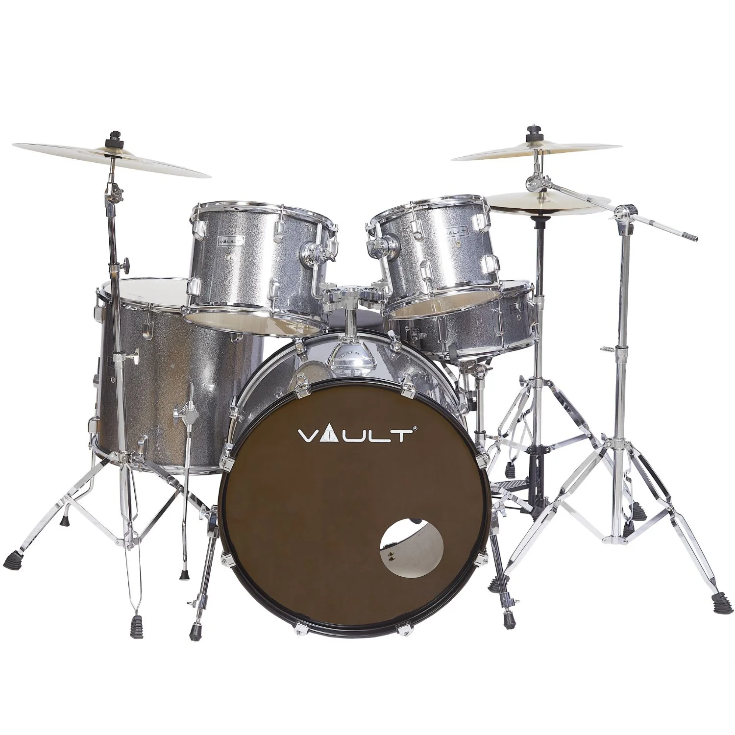 Vault Groover 22" 5-Piece Acoustic Drum Kit with Hardware, Cymbals & Throne - Image 43
